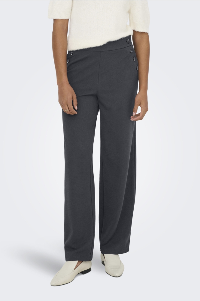 ONLRINA LIFE BUTTON PANT JRS NOOS 15355593 BLUE GRAPHITE/HORN BUTTONS